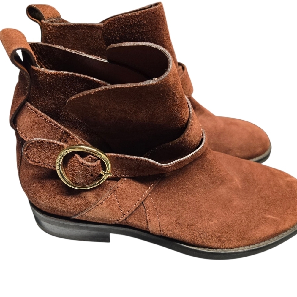 See By Chloé Brown Suede Lyna Ankle Boots Size 40 Or U.S. 9.5